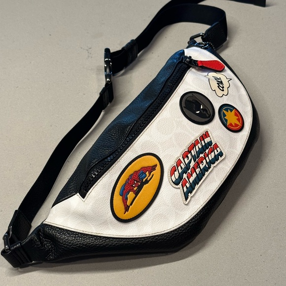 Coach Marvel Warren Belt Bag in Signature Canvas with Patches - Picture 4 of 4